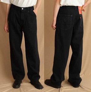 リーバイス レッド W32 プリーテッド トラウザー デニムパンツ 定価13200円 ブラック Levi’ｓ Red PLEATED TROUSER　A11200001