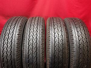 中古タイヤ 165R13 6PR 4本セット ブリヂストン V600 BRIDGESTONE V600 8.5分山 プロボックス カローラ サクシード