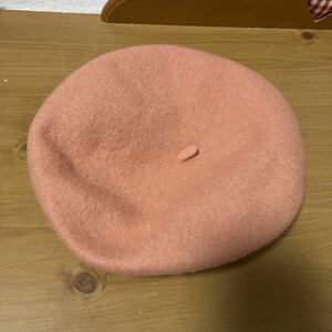 ベレー帽　サーモンピンク