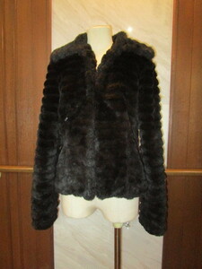 VERO MODA lady's fur short coat black color S size 