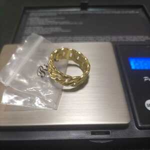 新品未使用品!送料無料!　18kgpイエローゴールド　喜平リング　指輪　サイズ15号重さ約5グラム