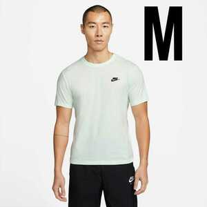 M 送料165円 一度のみ着用 ナイキ スポーツウェア Nike Sportswear クラブ Tシャツ ベアリーグリーン ロゴ ワンポイント