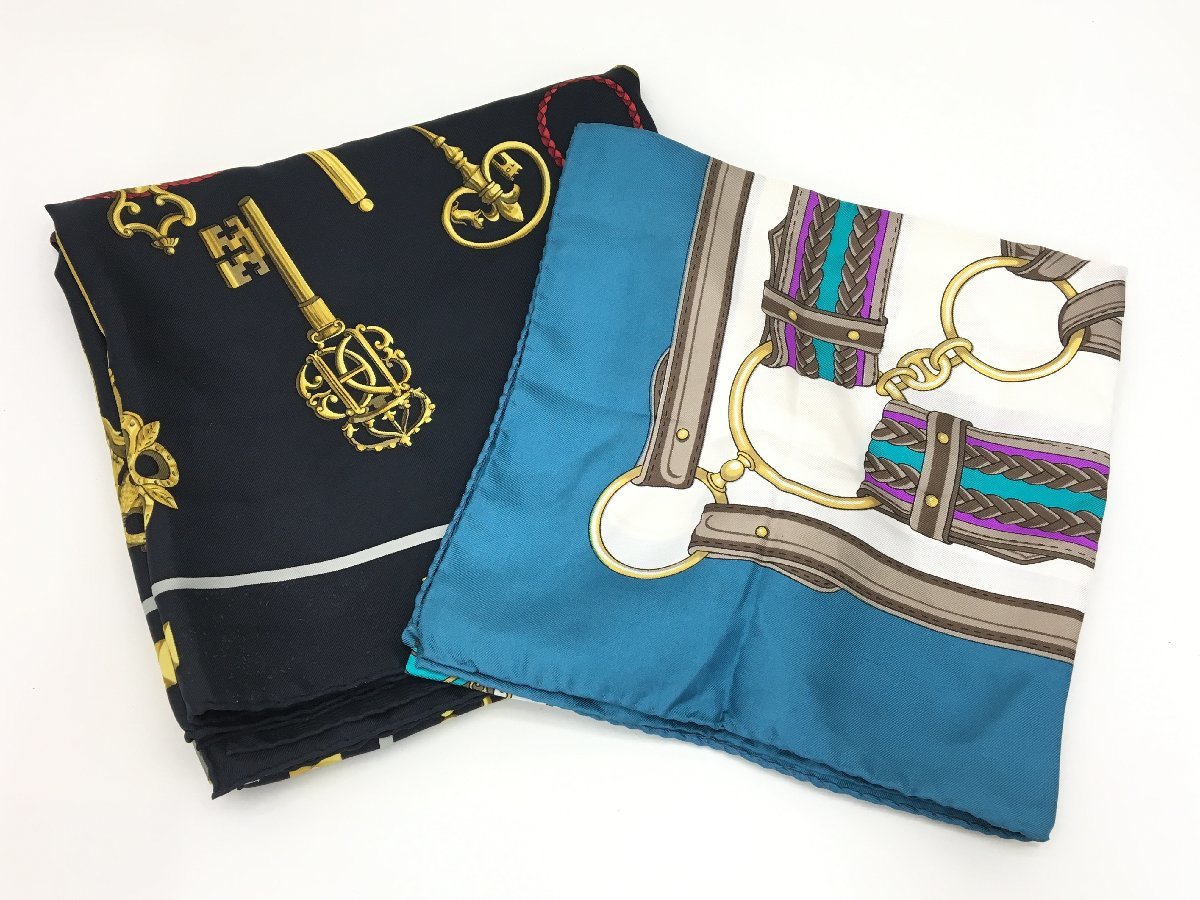 □ HERMES エルメス LANCEL ランセル スカーフ 2点セット まとめ売り