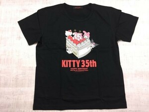 【送料無料】キティラボ KITTYLAB ハローキティ 35周年 2009年 サンリオ マイメロディ クロミ 半袖Tシャツ カットソー メンズ M 黒