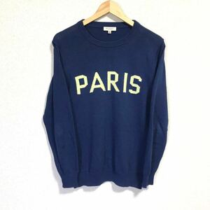 H581dh【BEAUTY&YOUTH UNITED ARROWS/ビューティアンドユースユナイテッドアローズ】ニット サイズ S レディース ネイビー PARIS