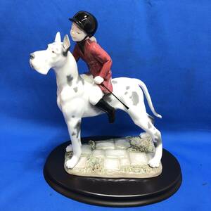 [ Lladro Girl Giddy up Doggy украшение 8523 LLADRO. departure .! Great *te-n]