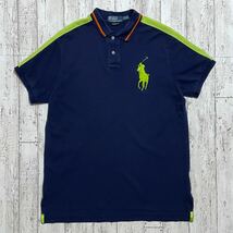 【人気ブランド】ポロバイラルフローレン Polo by Ralph Lauren 半袖 ポロシャツ L ネイビー ビックポニー 22-150_画像4