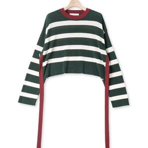 CULLNI クルニ 22ss ニット リボンニットプルオーバー グリーン