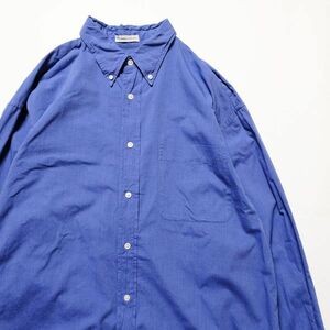 90's ギャップ GAP コットン ボタンダウンシャツ 青系 (L) 長袖 90年代 オールド 旧タグ 白タグ