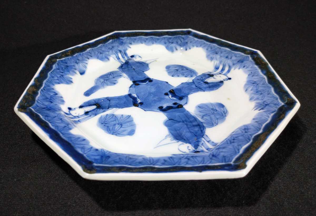 古伊万里染付竹に賢人図20cm 八角皿江戸期bdimxdo-Ca2419k | JChere
