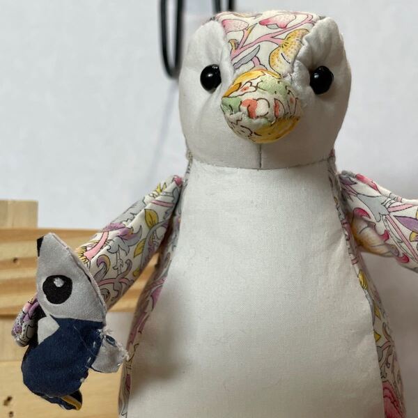アイシードール sunnyのお友達に ぬいぐるみ ハンドメイド リバティ エターナル生地のペンギン