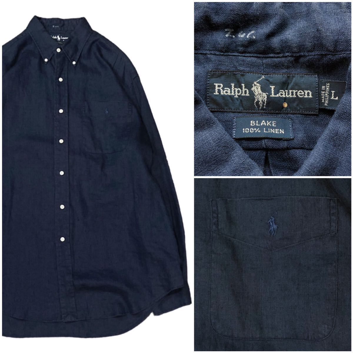 ヤフオク! -ラルフローレン リネンシャツ ネイビーの中古品・新品・未 ...