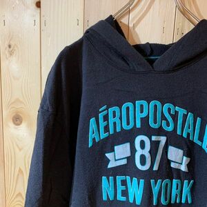 [KWT2269] AEROPOSTALE フード付きパーカー メンズ ブラック L 60