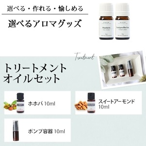 ease選べるアロマグッズ　トリートメントオイルセット 作れる 楽しい 手作り 精油 エッセンシャルオイル クラフト ホホバ