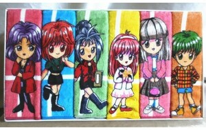  Tokimeki Memorial Konami small towel handkerchie 6 pieces set together . want .!(T-B) time memory game hand towel Mini towel 