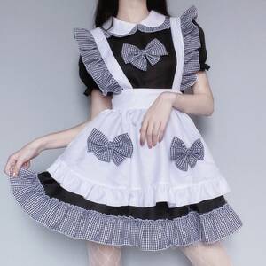  Lolita One-piece made clothes 4 point set apron .roli. tea uniform lady's costume fancy dress S-3XL cute sexy pretty roli.ta ribbon 