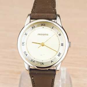 renoma レノマ 腕時計　アナログ 2000 時計 ヴィンテージ 3針 白文字盤 レディース アクセ アクセサリー レザーベルト
