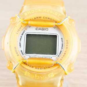 CASIO カシオ Baby-G ベイビーG SHOCK RESIST ショックレジスト 腕時計 デジタル イエロー系 時計 ヴィンテージ 白文字盤 レディース