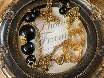 ヴィンテージ 2連 ネックレス 上品 アンティーク フォーマル アクセサリー formal necklace antique pendant vintage accessory G_画像2