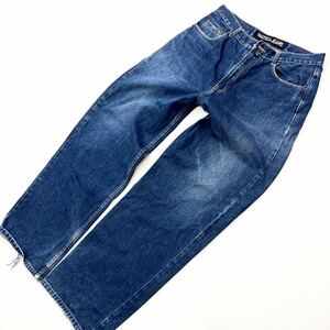  Nautica no-chika* NAUTICA JEANS USA made Denim jeans hem scrub W34 indigo blue sag Street standard American Casual #Ja4739
