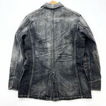 00s ☆ リーバイス ☆ LEVIS デニム テーラード ジャケット ブラック L 現代的なデザイン◎ ヴィンテージ加工が痺れる♪ アメカジ■B247_画像3