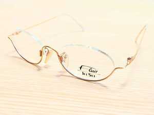 新品　Feair フレアー　ドイツ製　ブランド　メガネ　眼鏡　高級感　オシャレ　上品　アンダーリム　ゴールド　金色　軽い