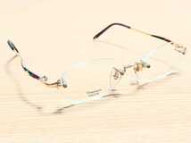 新品　ESTEICA エスティカ　メガネ　眼鏡　高級感　オシャレ　上品　ツーポイント　チタン　軽い　オーバル_画像2