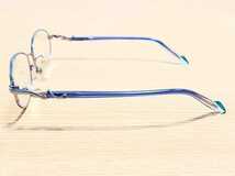 新品　CHERCHEMOI チェルチェモイ　日本製　メガネ　眼鏡　高級感　オシャレ　上品　フルリム　チタン　シルバー　スワロフスキー_画像4