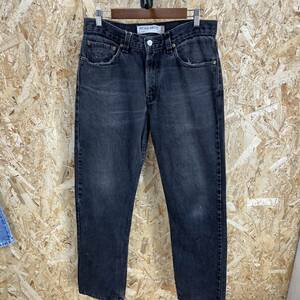 HB282【2003】LEVI'S 505 黒 レギュラーフィット デニム パンツ W32 L30 刻印3455 古着 リーバイス ジーンズ ブラック【130102000022】