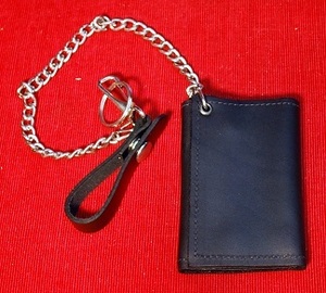 No.68 Black Leather Small Trucker Wallet・Closed Ｓize:12.5㎝　ｘ　8ｃｍ　MADEINUSA