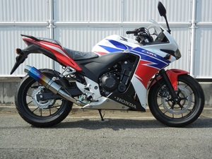 新品 WR’S CBR400R('13～'15) (EBL-NC47) スリップオン ラウンドタイプ ステンレス/焼き色(ラウンド) BK1420JM ダブルアールズ マフラー