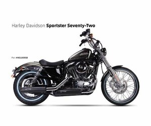 IRONHEAD HARLEY-DAVIDSON SPORTSTER XL1200/XL883(スポーツスター)14-16 HC1-3B 2本出 スリップオン マフラー ブラック【送料800円】