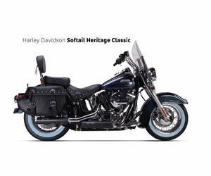 IRONHEAD HARLEY-DAVIDSON SOFTAIL HERITAGE CLASSIC(ヘリテイジ クラシック) HC1-3B 2本出 スリップオン マフラー ブラック【送料800円】