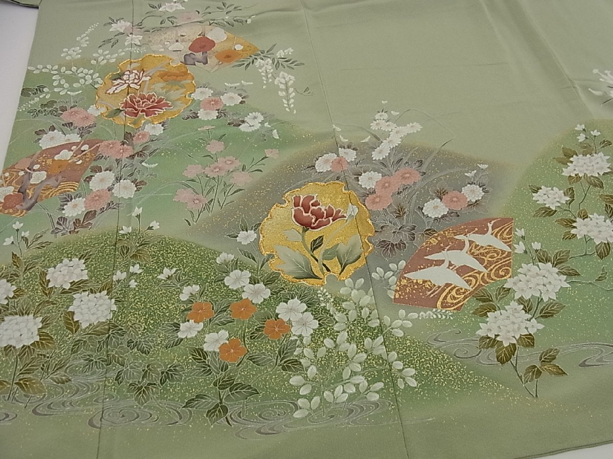 205my7 華やか 螺鈿 金彩 高級袋帯 美品 花唐草 唐花