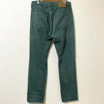 (^w^)b リーバイス USA製 80s 90s ヴィンテージ 501‐0000 グリーン デニム ジーンズ パンツ Levi’s 脇割り ボタンフライ 赤タブ W33 _画像2