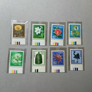 日本郵便 カラーマーク切手新動植物国宝 1980年シリーズ 8種セット 未使用