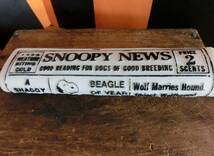 ビンテージ　スヌーピー　ニュースペーパー　ソフビ製　SNOOPY NEWS_画像2