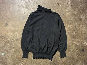 COMME des GARCONS HOMME PLUS 80s diagonal neck pull over knitted 2 sheets tag Comme des Garcons Homme pryusPN-110040 80s the first period 