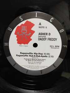 ASHER D featuring DADDY FREDDY - Ragamuffin Hip-Hop【12inch】1987' England盤