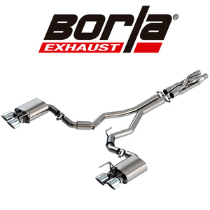 Borla フォード マスタング シェルビー GT500 5.2L V8 2020-2023年 CAT-BACK エキゾースト ATAK ポリッシュTip 正規品