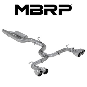 MBRP フォルクスワーゲン ゴルフ 7 R 2014-2021年 CAT-BACK エキゾースト バルブエリミネーター ポリッシュTip 正規品 爆音