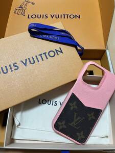 LOUIS VUITTON ルイ ヴィトン iPhone 13 Pro バンパー スマホケース ピンク モノグラム レザー ケース カバー