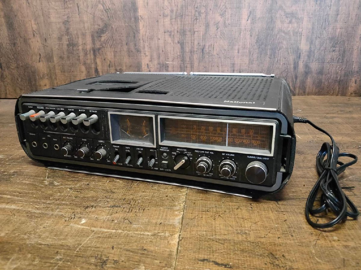動作品NATIONAL カバー付きRS-4400ラジカセ ナショナル FM/AM | www