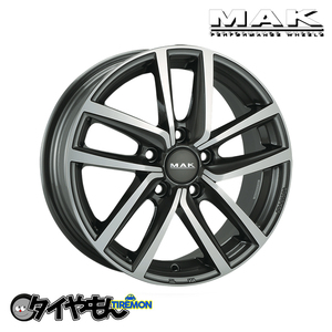 MAK ドレスデン 16インチ 5H112 6.5J +42 1本 GM VW シロッコ パサート(3B 3C B8) パサートCC T-ROC アルミホイール