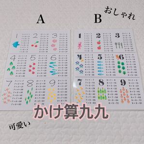 かけ算九九表 (ラミネート無料)