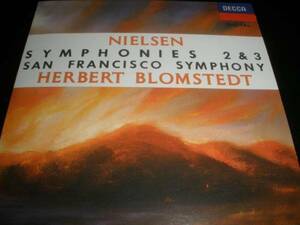 ブロムシュテット ニールセン 交響曲 2番 4つの気質 3 ひろがりの交響曲 サンフランシスコ交響楽団 デッカ オリジナル 紙 美品