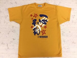 YONEX テニスショップ WINNER 一心不乱 スポーツウエア トレーニング 半袖Tシャツ メンズ ポリエステル100% S マスタード