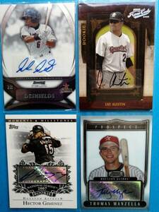 Houston Astros Auto 4枚含む6枚セット Delino DeShields /Hector Gimenez/Tommy Manzella/Jay Austin 249枚限定 Rookie Autoなど