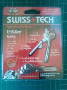 SWISS+TECH UTILI-KEY 6in1 検)キャンプ アウトドア キーホルダー 10徳ナイフ サバイバル キーホルダ フィッシング 釣り 栓抜き