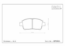 エンドレス ブレーキパッド CCRg フロント左右セット トヨタ オーパ ZCT10 (グレードiを除く) ACT10 (グレードa) EP382 送料無料_画像2